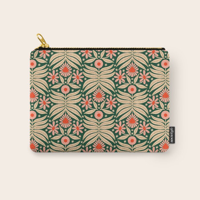 Winter Floral - Christmas pattern Carry All Pouch Gallery Image 1