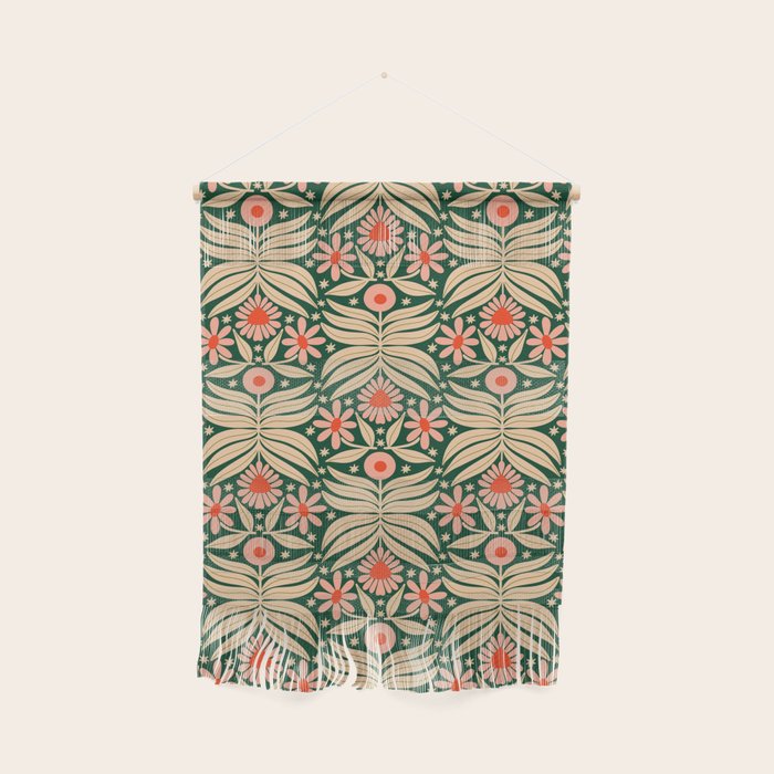 Winter Floral - Christmas pattern Wall Hanging