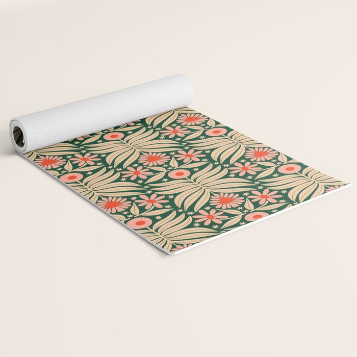 Winter Floral - Christmas pattern Yoga Mat Gallery Image 2