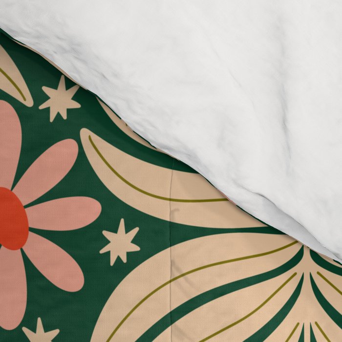 Winter Floral - Christmas pattern Comforter Gallery Image 4