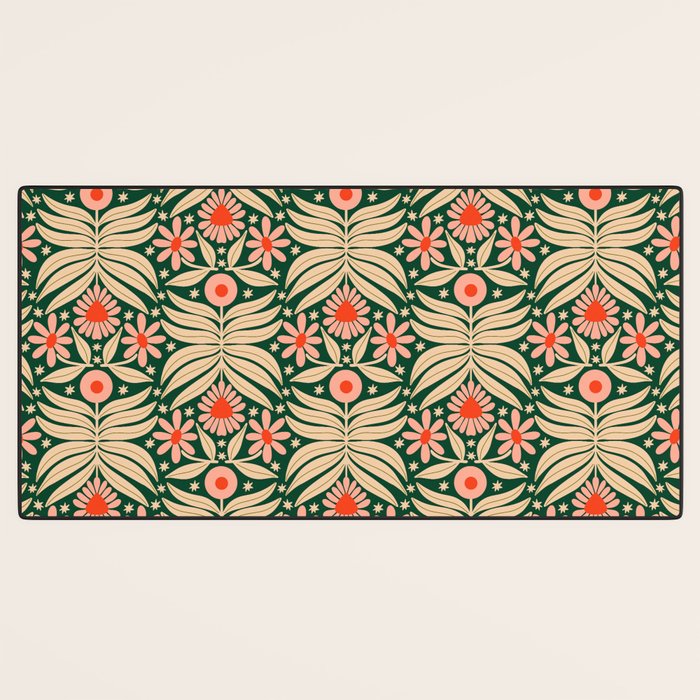 Winter Floral - Christmas pattern Desk Mat Gallery Image 3