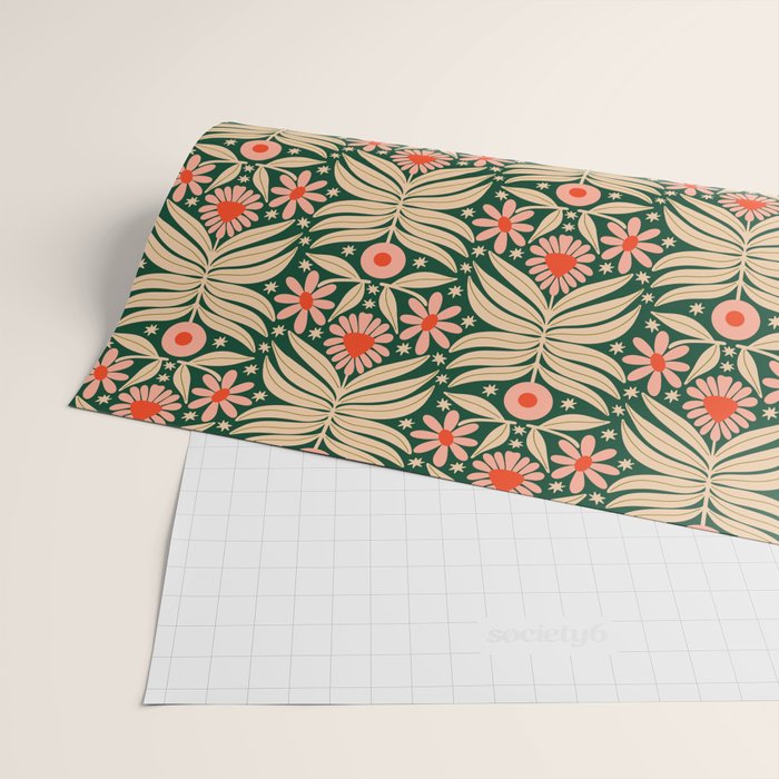 Winter Floral - Christmas pattern Wrapping Paper Gallery Image 2