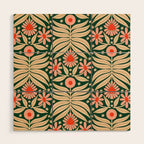 Winter Floral - Christmas pattern Wood Wall Art Gallery Image 1
