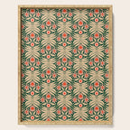 Winter Floral - Christmas pattern Serving Tray Gallery Image 1