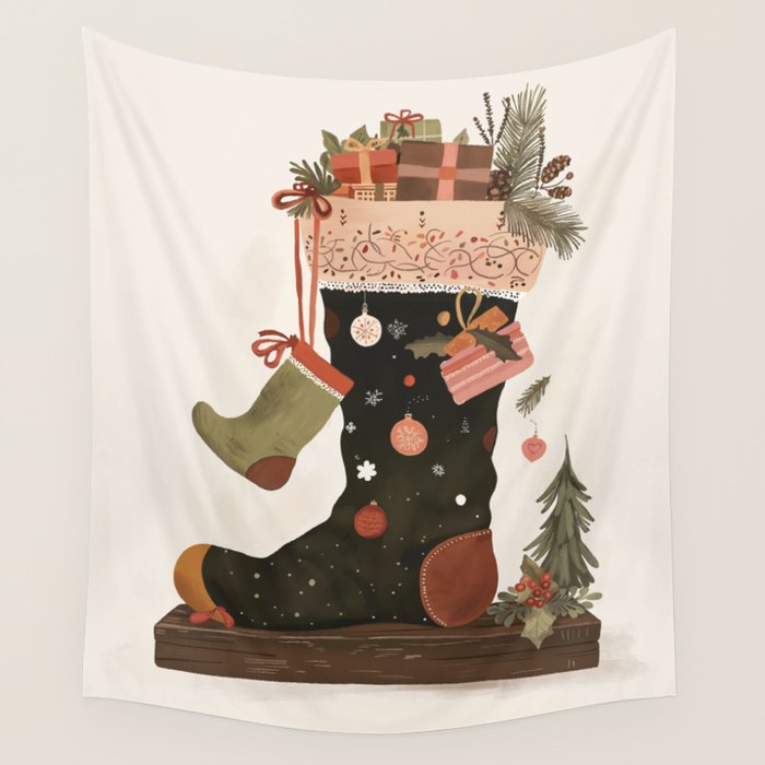 Joyful Stockings Wall Tapestry Gallery Image 1