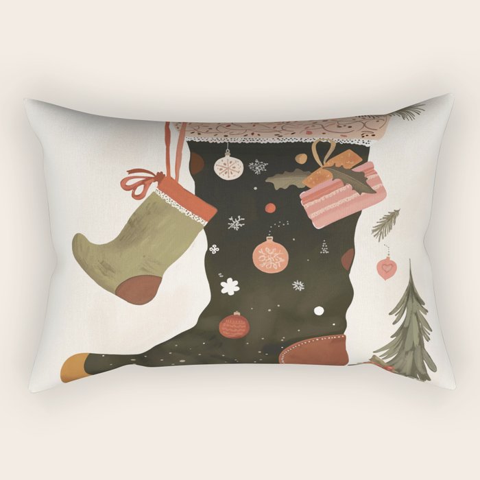 Joyful Stockings Rectangular Pillow Gallery Image 2