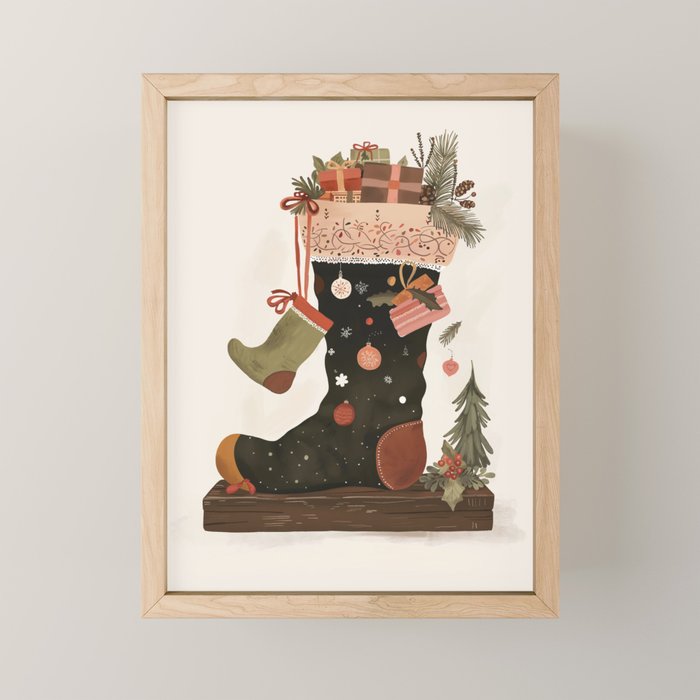 Joyful Stockings Mini Art Print Gallery Image 1