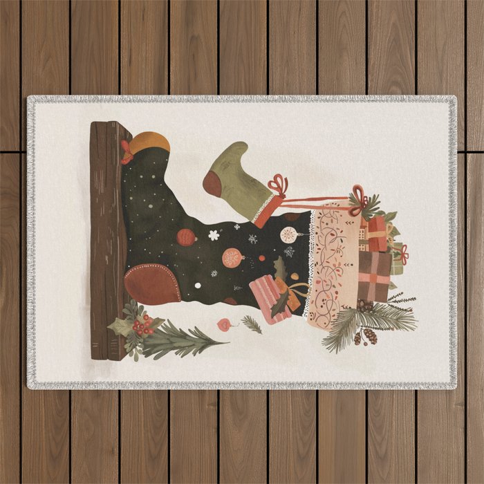 Joyful Stockings Outdoor Rug Gallery Image 1