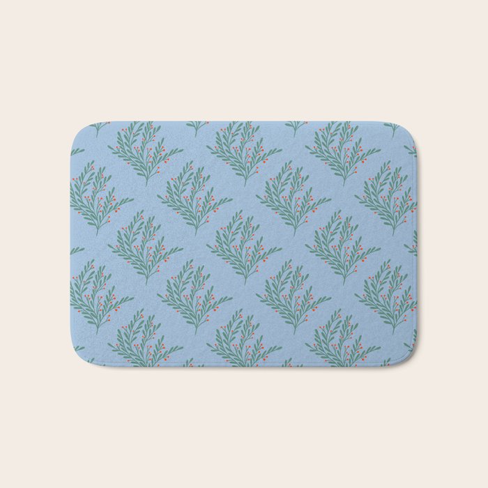 Seasonal branches with berries Bath Mat Gallery Image 1