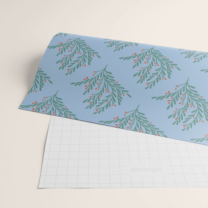 Seasonal branches with berries Wrapping Paper Gallery Image 2