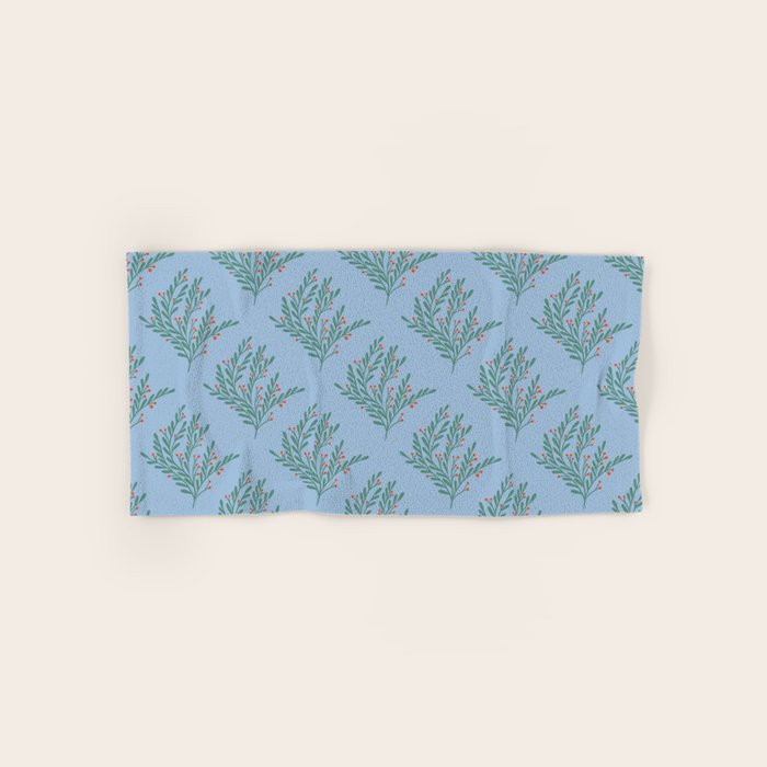 Seasonal branches with berries Bath Towel Gallery Image 1