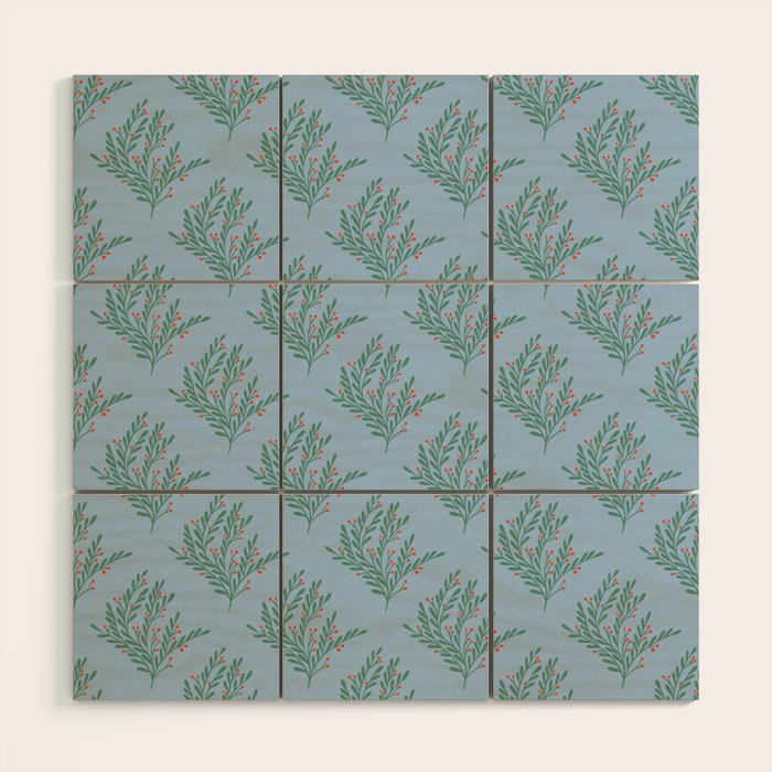 Seasonal branches with berries Wood Wall Art Gallery Image 1