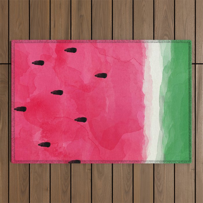 Watermelon Abstract Outdoor Rug Gallery Image 1