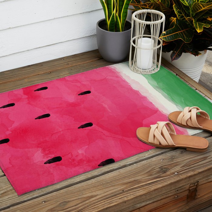 Watermelon Abstract Outdoor Rug Gallery Image 2