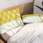 retro rainbow daydreams lady slide // retro surf art by surfy birdy Pillow Sham Gallery Image 2