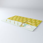 retro rainbow daydreams lady slide // retro surf art by surfy birdy Rug Gallery Image 3
