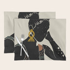 Black Hair No. 6 Placemat Gallery Image 1