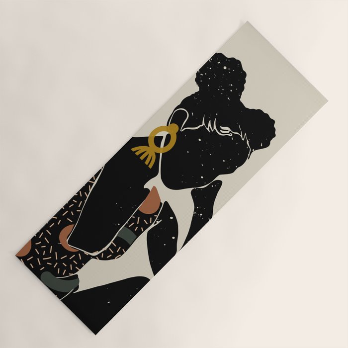 Black Hair No. 6 Yoga Mat Gallery Image 1