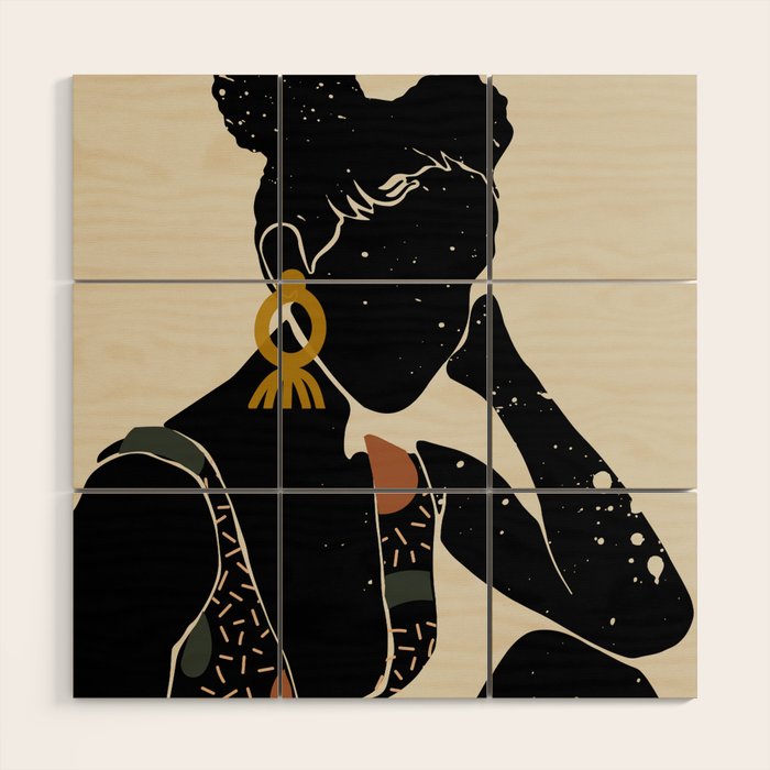 Black Hair No. 6 Wood Wall Art Gallery Image 1