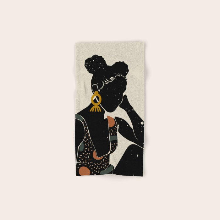 Black Hair No. 6 Bath Towel Gallery Image 1