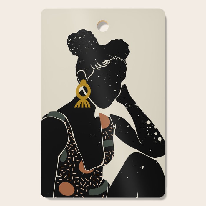 Black Hair No. 6 Cutting Board Gallery Image 1