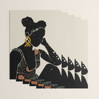 Black Hair No. 6 Wrapping Paper Gallery Image 3