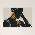 Black Hair No. 6 Welcome Mat Gallery Image 1