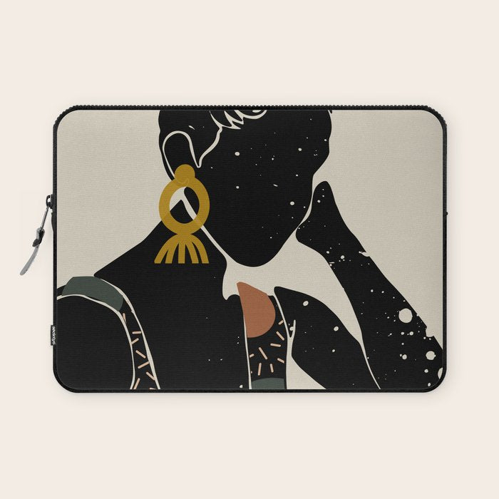 Black Hair No. 6 Laptop Sleeve Gallery Image 1