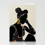 Black Hair No. 6 Stationery Card Gallery Image 2