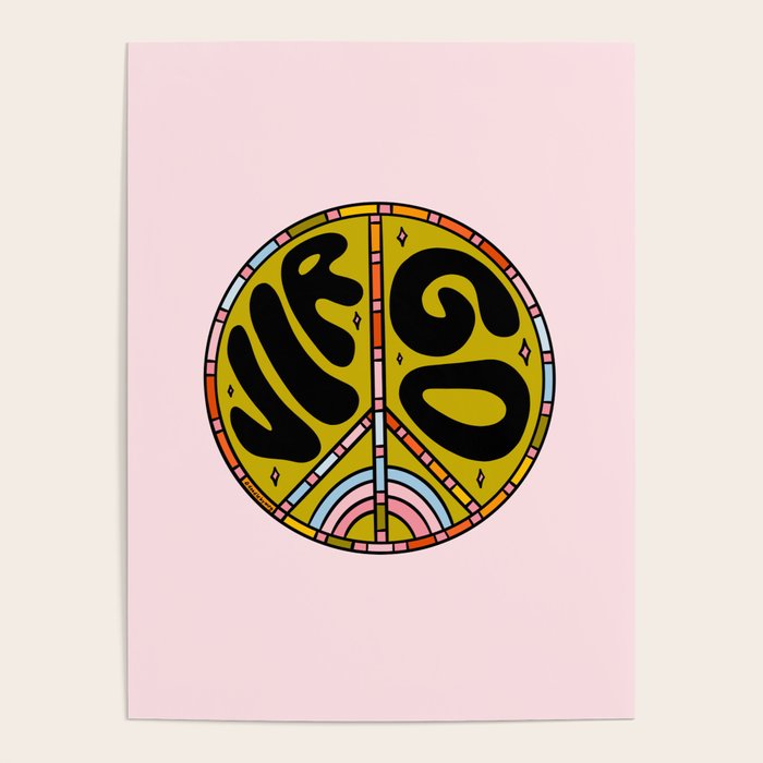Virgo Peace Sign Poster Gallery Image 4