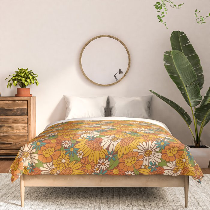 70s Retro Floral Comforter Gallery Image 3