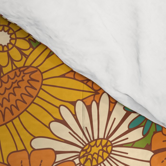70s Retro Floral Comforter Gallery Image 4
