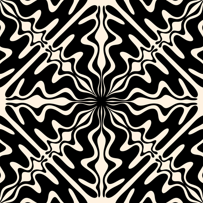 Murcia Spanish Tile Pattern in Black and Almond Cream Coffee Mug Gallery Image 2