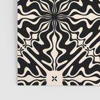 Murcia Spanish Tile Pattern in Black and Almond Cream Poster Gallery Image 3