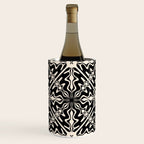 Murcia Spanish Tile Pattern in Black and Almond Cream Wine Chiller Gallery Image 1
