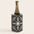 Murcia Spanish Tile Pattern in Black and Almond Cream Wine Chiller Gallery Image 2