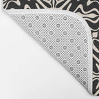 Murcia Spanish Tile Pattern in Black and Almond Cream Bath Mat Gallery Image 2