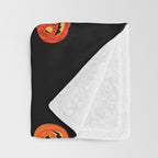 Halloween jack o lantern pumpkin art pattern Throw Blanket Gallery Image 3