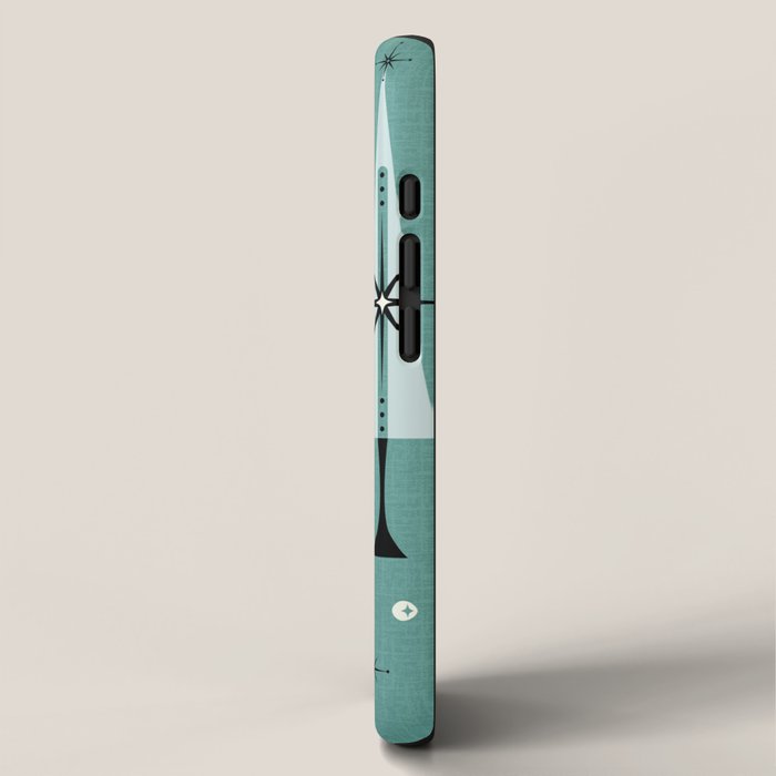 Mid Century Meow Atomic Kitty Christmas ©studioxtine iPhone Case Gallery Image 2