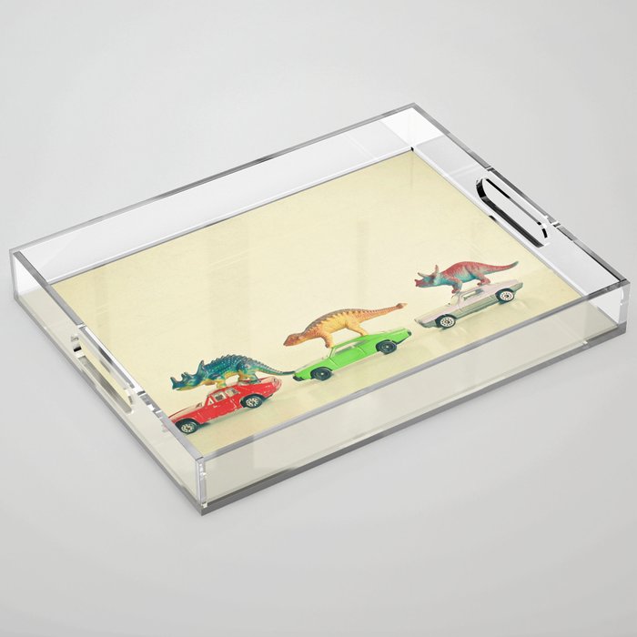 Dinosaurs Ride Cars Acrylic Tray Gallery Image 1