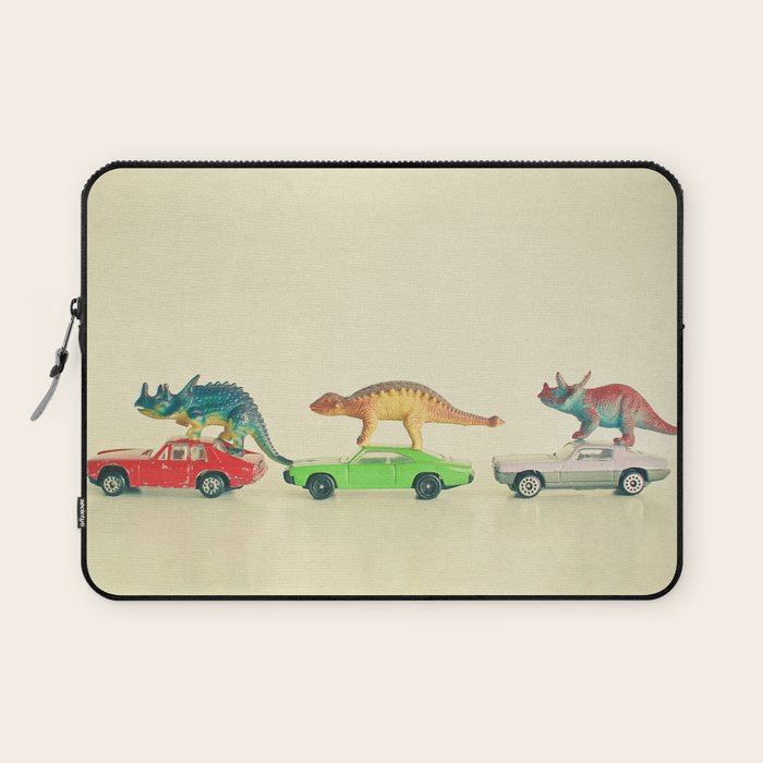 Dinosaurs Ride Cars Laptop Sleeve Gallery Image 1