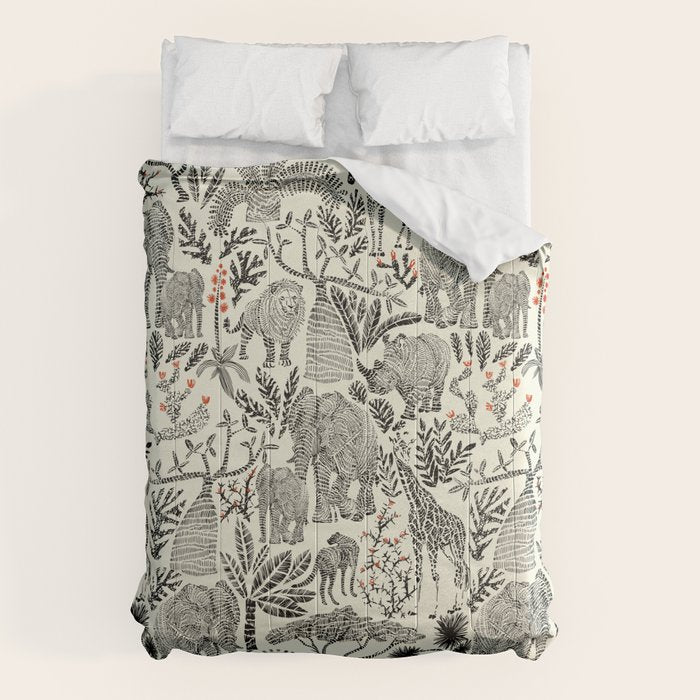 Wildlife Safari black ´n white Comforter Gallery Image 1