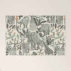 Wildlife Safari black ´n white Welcome Mat Gallery Image 1