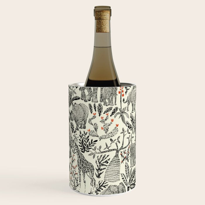 Wildlife Safari black ´n white Wine Chiller Gallery Image 2