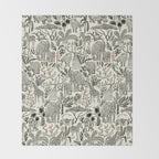 Wildlife Safari black ´n white Throw Blanket Gallery Image 2