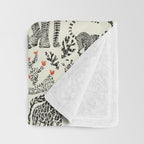 Wildlife Safari black ´n white Throw Blanket Gallery Image 3