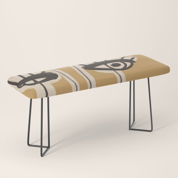 Abstract line art eyes 11 Bench Gallery Image 1