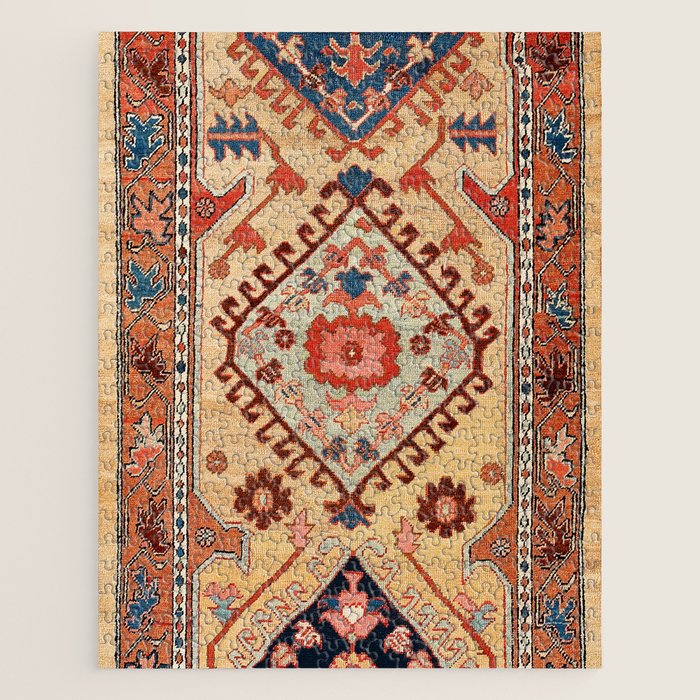 Bakhshaish Azerbaijan Northwest Persian Long Rug Print Jigsaw Puzzle Gallery Image 1