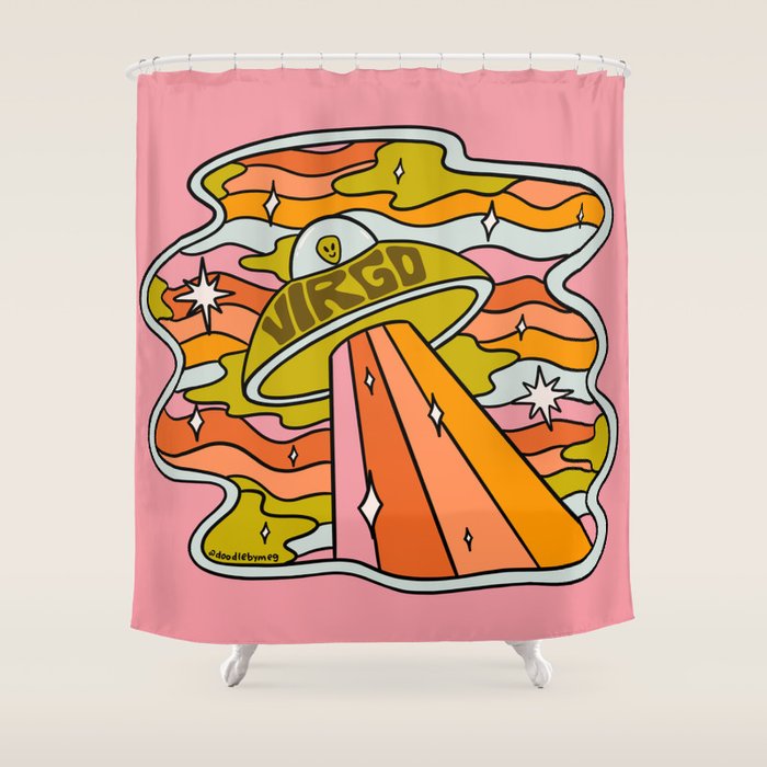 Virgo UFO Shower Curtain Gallery Image 1