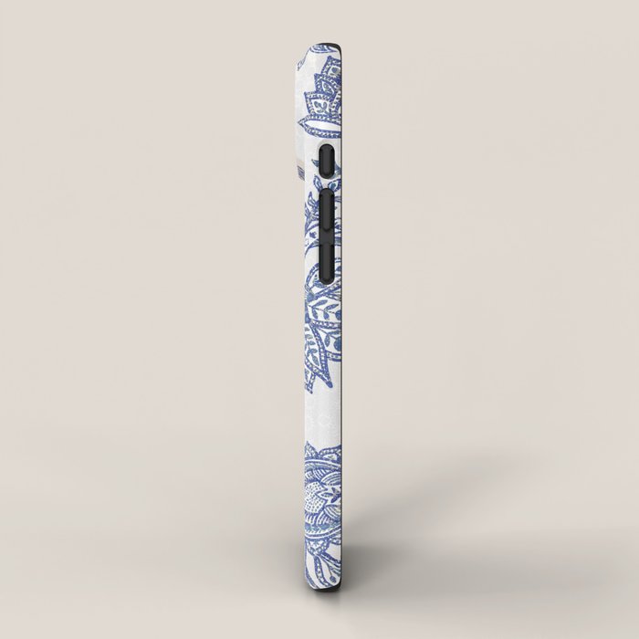 Oriental classic floral paisley - Delft Blue iPhone Case Gallery Image 2